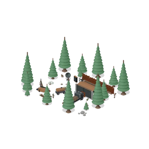 Roadside landing and cache (FPS Survival Forest Outpost)