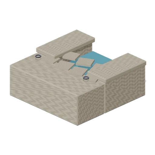 Canal Bank And Quay Tile (Fantasy MMO City And Townsfolk)