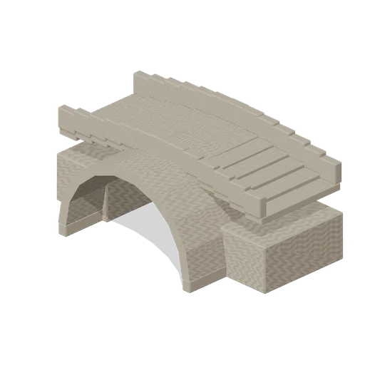 City Stone Arch Bridge (Fantasy MMO City And Townsfolk)