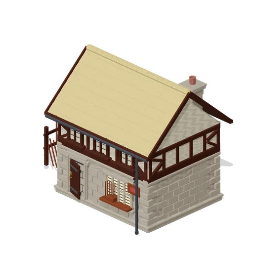 Fletcher And Bowyer Shop (Fantasy MMO City And Townsfolk)