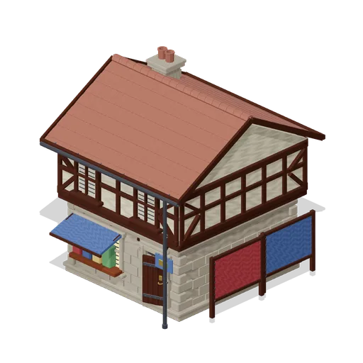 Tailor And Weaver Shop (Fantasy MMO City And Townsfolk)