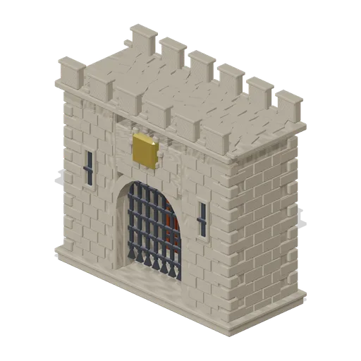 Great City Gatehouse (Fantasy MMO City And Townsfolk)