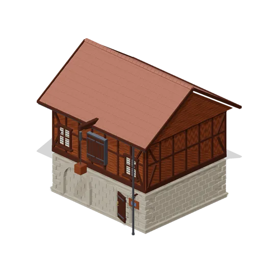 Canal Dock Warehouse (Fantasy MMO City And Townsfolk)