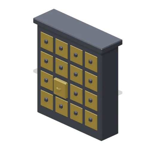 Bank Deposit Box Wall (Fantasy MMO City And Townsfolk)