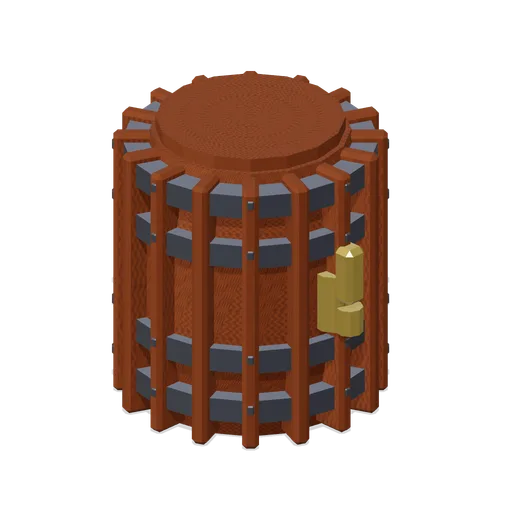 Ale Barrel With Tap (Fantasy MMO City And Townsfolk)