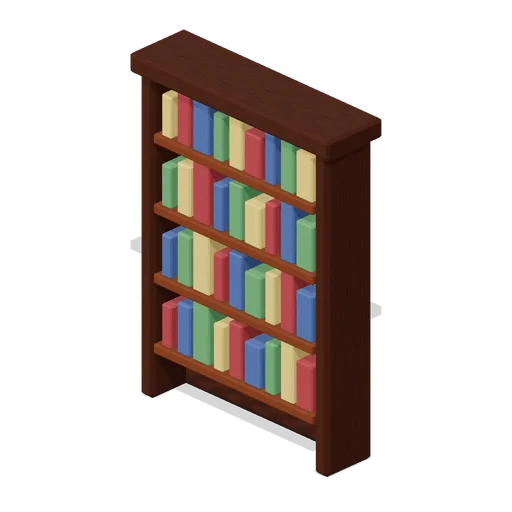 Guild Library Bookcase (Fantasy MMO City And Townsfolk)