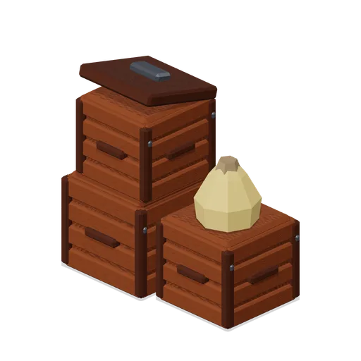 Stacked Market Crates (Fantasy MMO City And Townsfolk)
