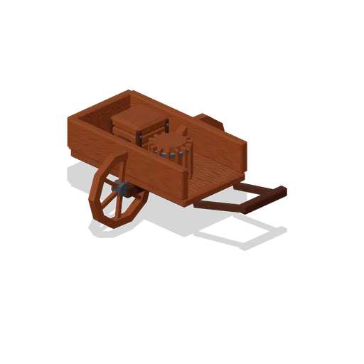 Two Wheel Hand Cart (Fantasy MMO City And Townsfolk)