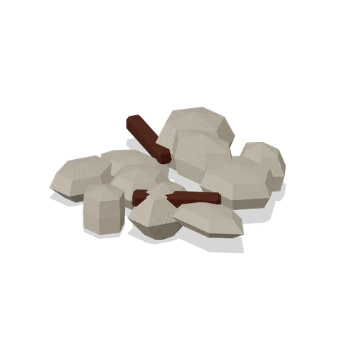 Stone Rubble Pile (Fantasy MMO City And Townsfolk)
