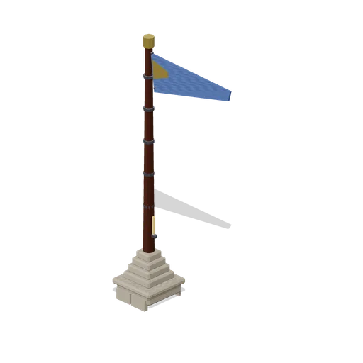City Pennant Pole (Fantasy MMO City And Townsfolk)