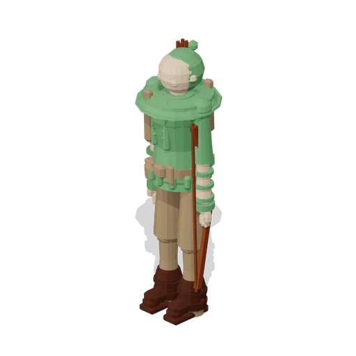 Forest Ranger With Bow (Fantasy MMO City And Townsfolk)
