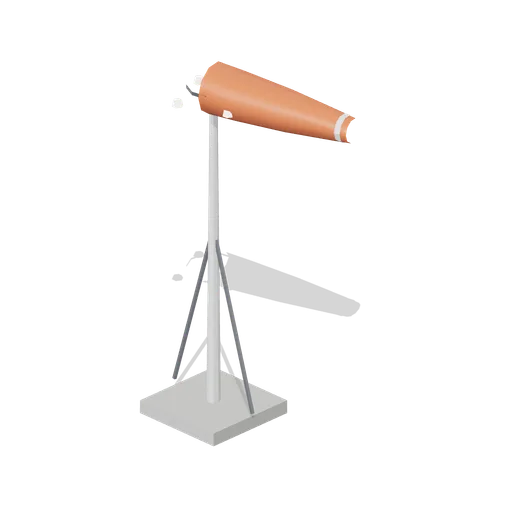 Windsock On Lit Mast (Aircraft Fleet and Airfield)