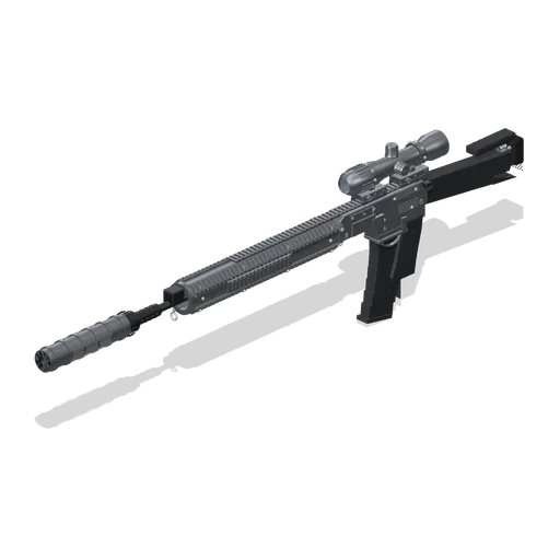 Long Barrel Rifle, Suppressed (Mega Weapon Pack)
