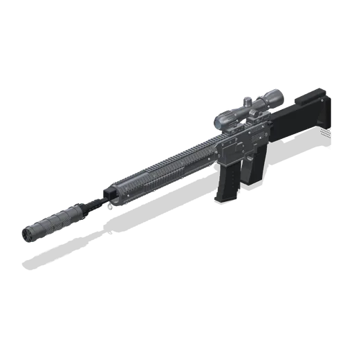 Long Barrel Rifle, Suppressed (Mega Weapon Pack)
