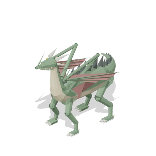 Western Dragon Perched With Wings Folded (Dragons and Wyverns)
