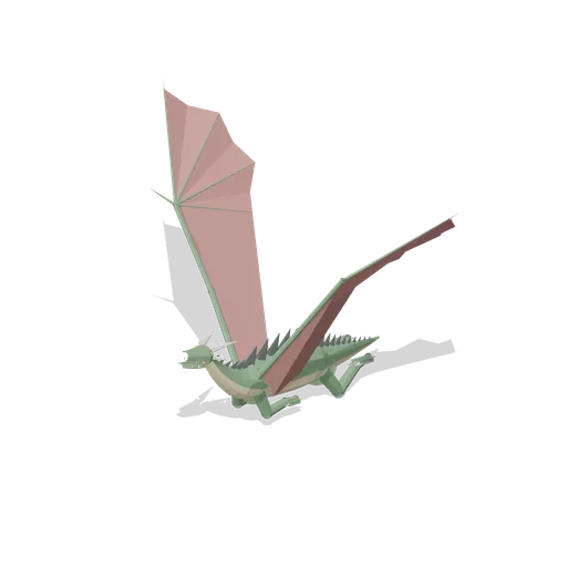 Western Dragon Flying, Wings Up (Dragons and Wyverns)