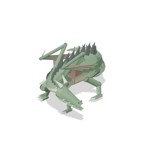 Dragon Hatchling Curled Asleep (Dragons and Wyverns)