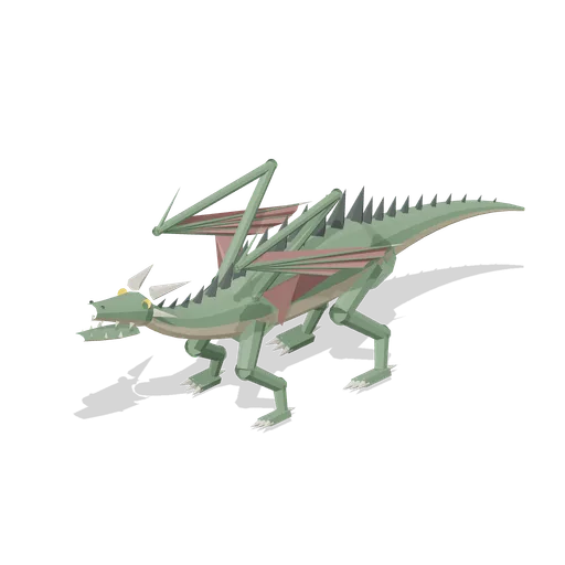 Juvenile Dragon Crouched (Dragons and Wyverns)