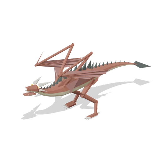 Wyvern Crouched Ready To Spring (Dragons and Wyverns)