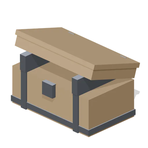 Treasure Chest With An Opening Lid (Dragons and Wyverns)
