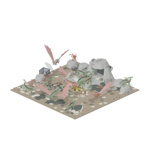 Dragon lair clearing (Dragons and Wyverns)