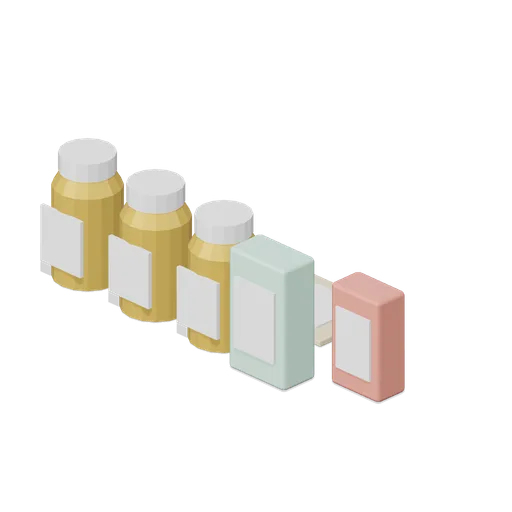 Pill Bottle And Box Set (Pharmacy and High Street Chemist)