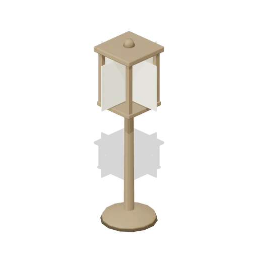 Standing Paper Lamp (Korean Hanok Village and Street)