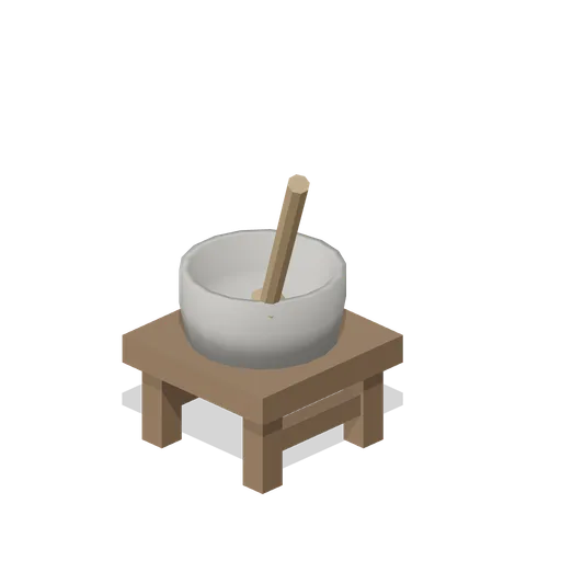 Mortar And Pestle Stand (Korean Hanok Village and Street)