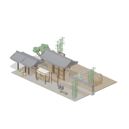 Village gate and market street (Korean Hanok Village and Street)