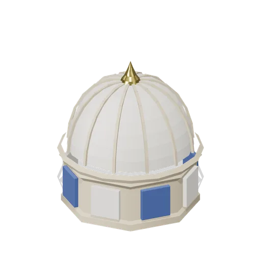 Plaster Dome On Drum Small (Desert Mosque and Madrasa Courtyard)