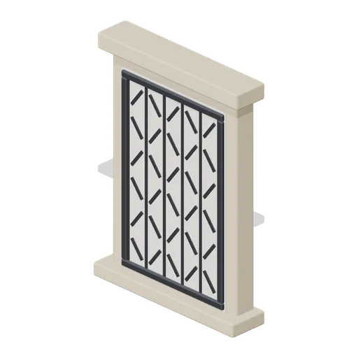 Iron Window Grille (Desert Mosque and Madrasa Courtyard)