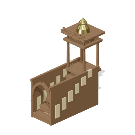Minbar With Canopy (Desert Mosque and Madrasa Courtyard)