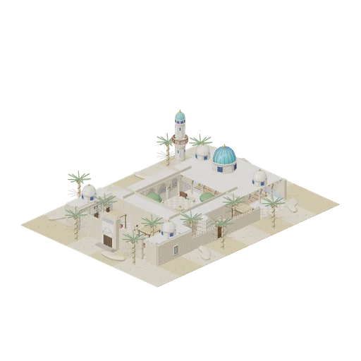 Mosque Court and Madrasa Forecourt (Desert Mosque and Madrasa Courtyard)