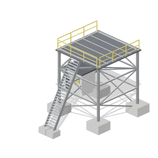 Gantry Base Section (Rocket Launch Pad and Gantry)
