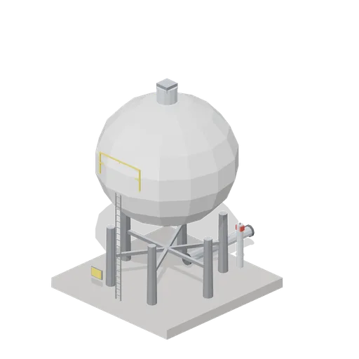 Propellant Sphere Tank (Rocket Launch Pad and Gantry)