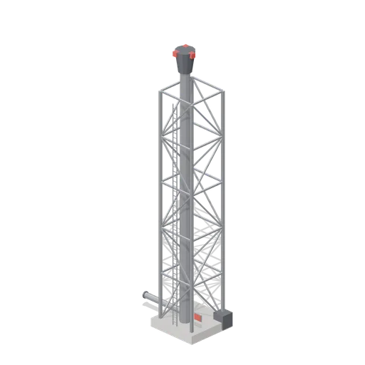 Flare Stack (Rocket Launch Pad and Gantry)