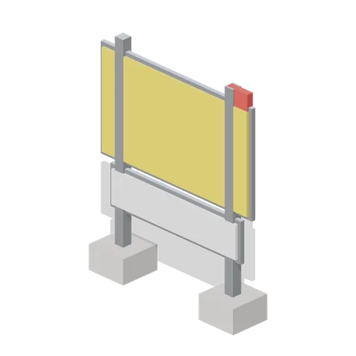 Warning Sign Board (Rocket Launch Pad and Gantry)