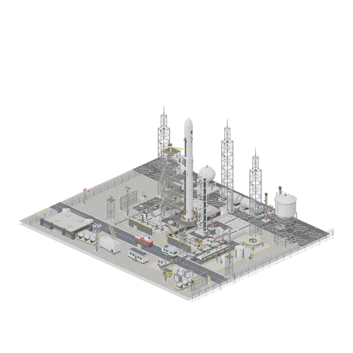 Launch Complex Pad and Yard (Rocket Launch Pad and Gantry)