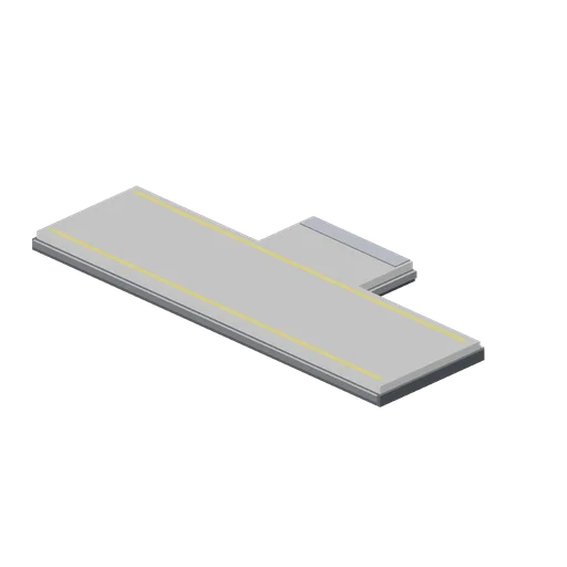 Floating pontoon module, tee with spur (Marina and Yacht Club)