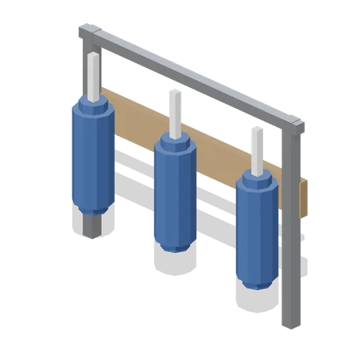 Fender set on a rail (Marina and Yacht Club)