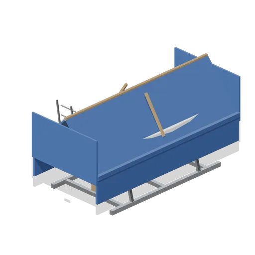 Boat on a cradle under a winter cover (Marina and Yacht Club)