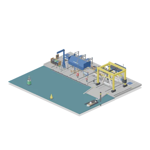 Boat yard and hoist dock (Marina and Yacht Club)