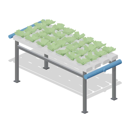 Nutrient film channel run, 2 m (Vertical Farm and Hydroponics Tower)