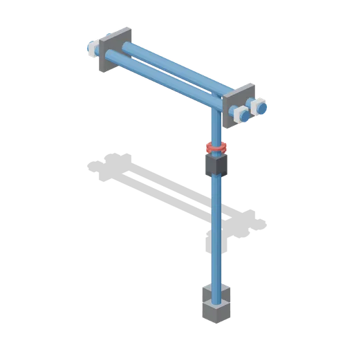 Service pipework run, 2 m (Vertical Farm and Hydroponics Tower)