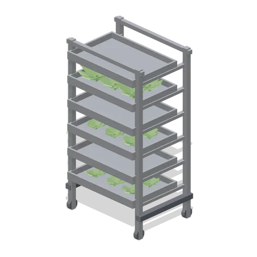 Tray trolley (Vertical Farm and Hydroponics Tower)