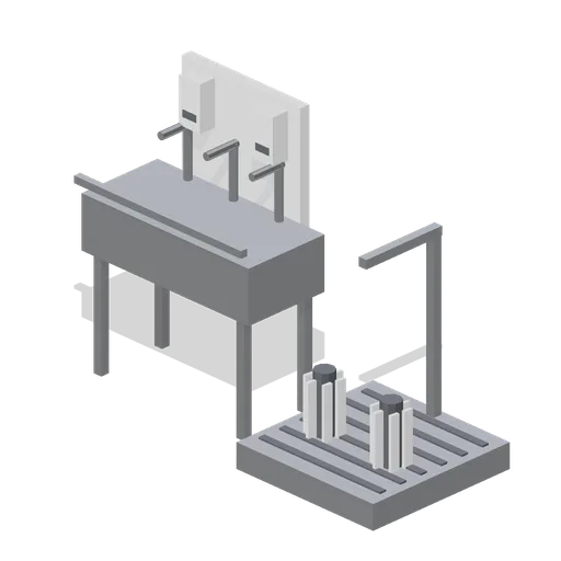 Hygiene station with boot wash (Vertical Farm and Hydroponics Tower)
