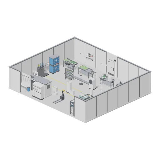 Vertical farm pack house and plant room (Vertical Farm and Hydroponics Tower)
