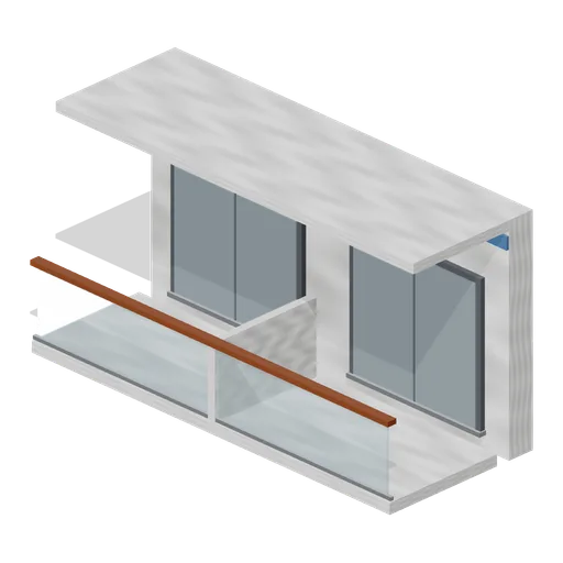 Superstructure balcony run, 6 m (Cruise Ship Deck and Lounge)