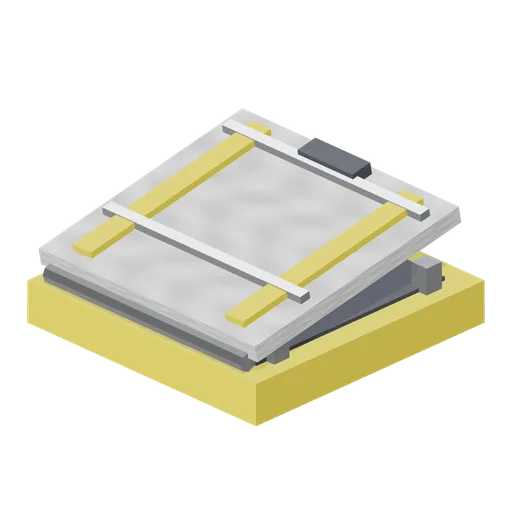 Deck hatch with hinged lid (Cruise Ship Deck and Lounge)