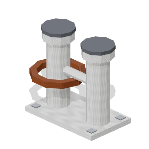 Mooring bollard with rope eye (Cruise Ship Deck and Lounge)